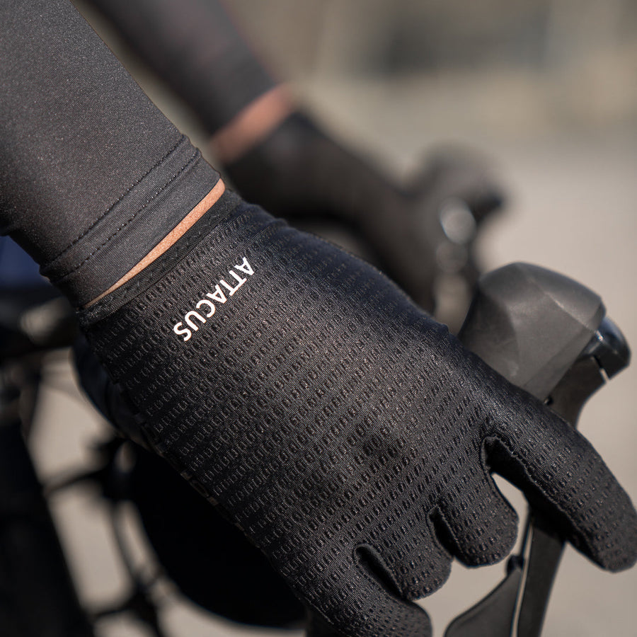 Black Lightweight Full Finger Gloves